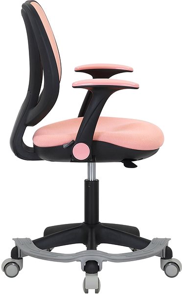 Kancelárska stolička DALENOR Detská stolička Sweety, textil, čierna podnož/ružová ...