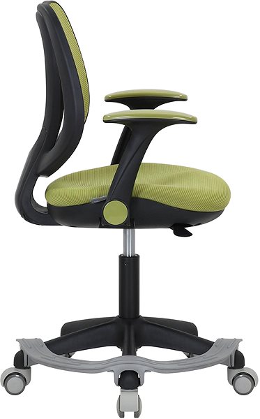 Kancelárska stolička DALENOR Detská stolička Sweety, textil, čierna podnož/zelená ...