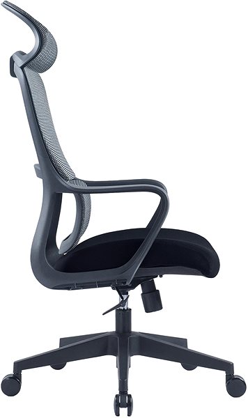 Kancelárska stolička DALENOR Best HB, textil, čierna/sivá ...