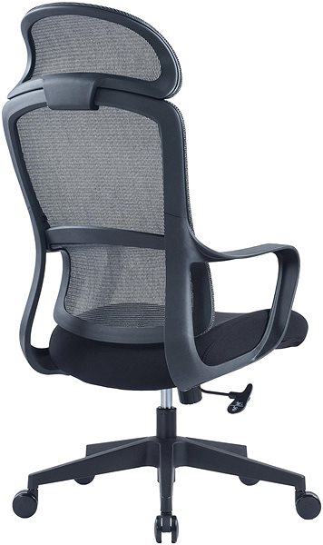 Kancelárska stolička DALENOR Best HB, textil, čierna/sivá ...