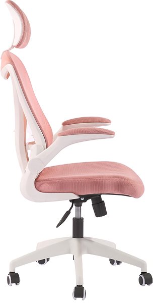 Bürostuhl DALENOR Jolly White HB, Textil, rosa ...
