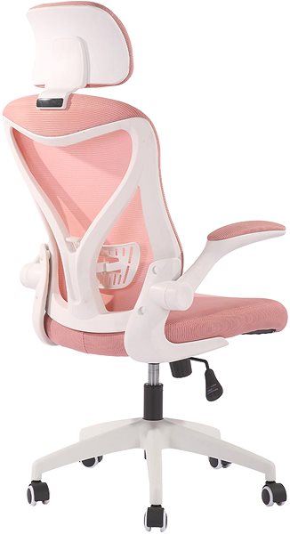 Bürostuhl DALENOR Jolly White HB, Textil, rosa ...