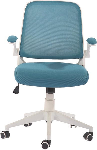 Kancelárska stolička DALENOR Pretty White, textil, modrá ...