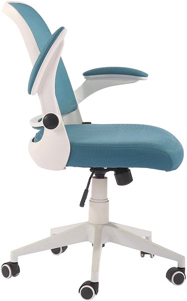 Kancelárska stolička DALENOR Pretty White, textil, modrá ...