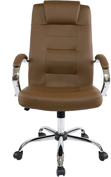 Kancelárska stolička DALENOR Slash, syntetická koža, hnedá ...
