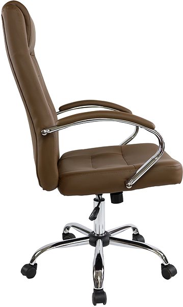 Kancelárska stolička DALENOR Slash, syntetická koža, hnedá ...