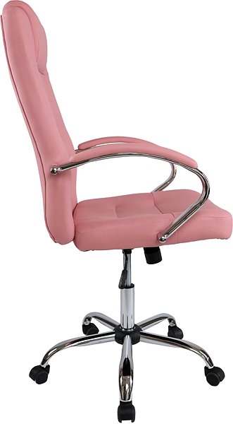 Kancelárska stolička DALENOR Slash, syntetická koža, ružová ...