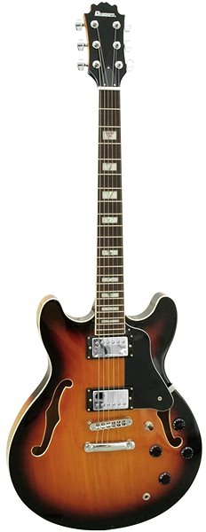 Elektroakustická gitara Dimavery SA-610, semiakustická gitara, sunburst ...