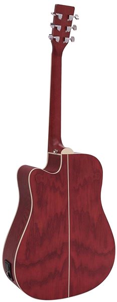 Elektroakustická gitara Dimavery JK-510 typu Dreadnought, červená ...