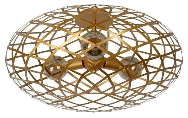 Ceiling Light Lucide 21117/65/02 - Ceiling Lamp WOLFRAM 3xE27/60W/230V Gold Screen