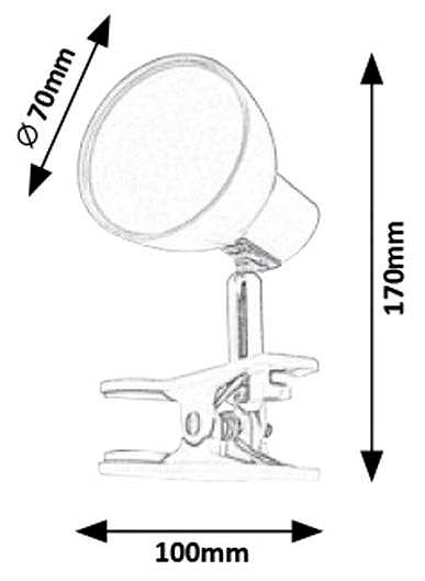 Asztali lámpa Rabalux - csíptető, LED / 5W / 230V ...