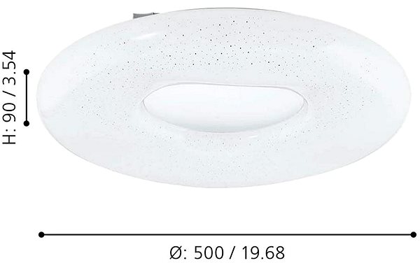 Ceiling Light Eglo - LED Ceiling Light LED/24W/230V + DO Technical draft