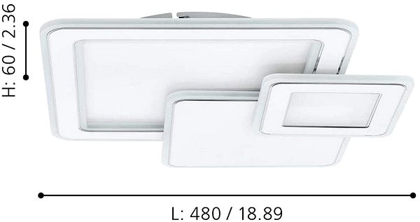 Ceiling Light Eglo - LED Ceiling Light 3xLED/12W/230V Technical draft