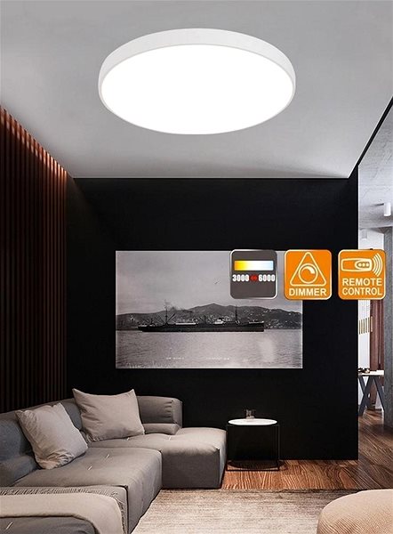 Ceiling Light Top Light Metal 60B RC - LED Dimmable Ceiling Light with Remote Control LED/60W/230V Lifestyle