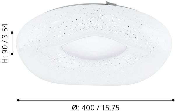 Ceiling Light Eglo - LED Ceiling Light LED/18W/230V + DO Technical draft