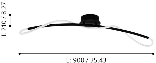 Ceiling Light Eglo - LED Ceiling Light LED/20W/230V Technical draft