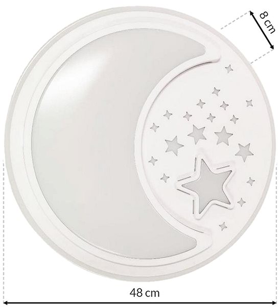 Ceiling Light LED Children's Ceiling Light NOTTE LED/40W/230V + DO Technical draft