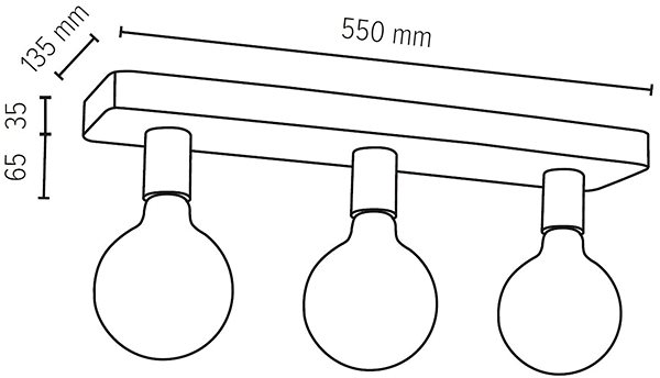 Ceiling Light Ceiling Light FORTAN 3xE27/60W/230V ...