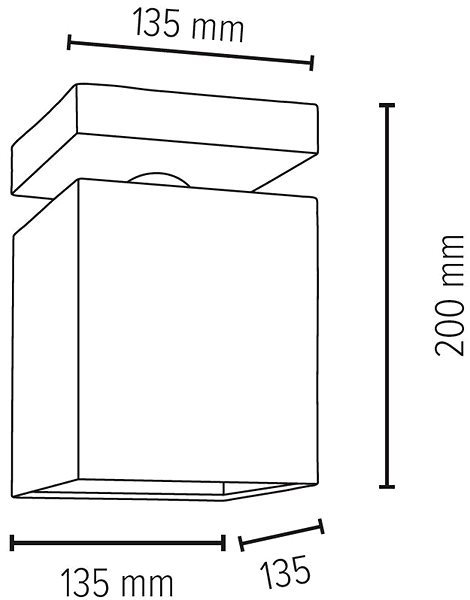 Ceiling Light Ceiling Light INGER 1xE27/25W/230V Technical draft