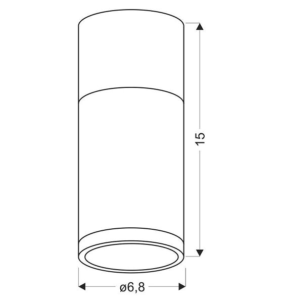 Ceiling Light Ceiling Light TUBA GU10/15W/230V Technical draft