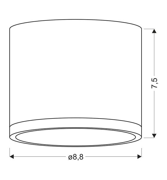 Ceiling Light LED Ceiling Light TUBA LED/9W/230V Technical draft