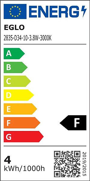 Stehlampe Eglo LAROA LED 4,5 W Energielabel