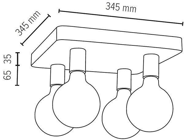 Ceiling Light Ceiling Light FORTAN 4xE27/60W/230V ...