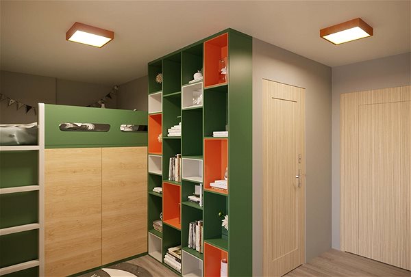 Ceiling Light Ceiling Light MADERA 3xE27/60W/230V Oak Lifestyle