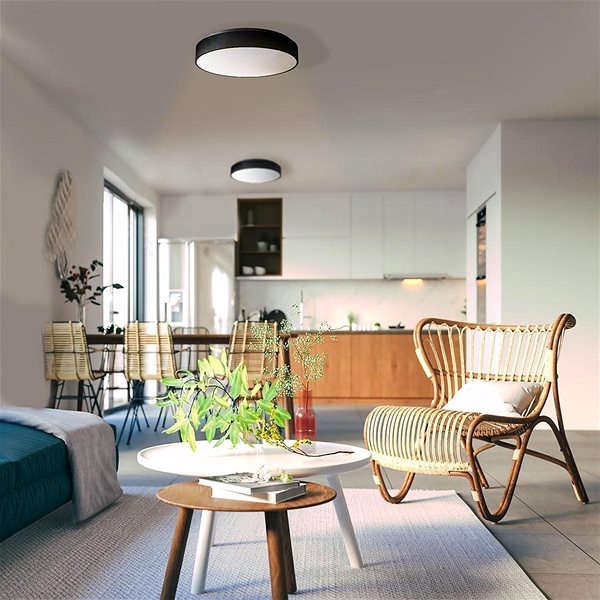 Ceiling Light LED Ceiling Light OHIO BLACK LED/32W/230V dia, 60cm Lifestyle