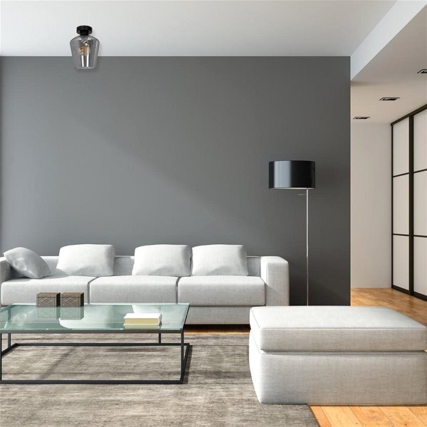 Ceiling Light Ceiling Light SANTIAGO 1xE27/60W/230V Black Lifestyle