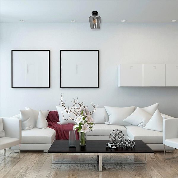 Ceiling Light Ceiling Light SANTIAGO 1xE27/60W/230V Black Lifestyle
