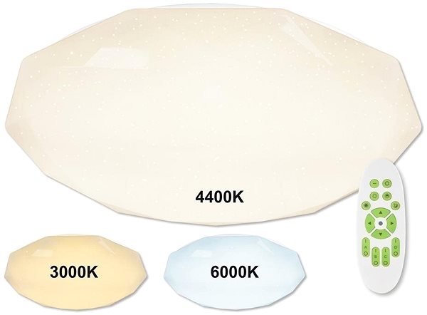 Ceiling Light Top Light Sparkle MAX RC - LED Dimmable Ceiling Light with Remote Control 1xLED/100W/230V ...