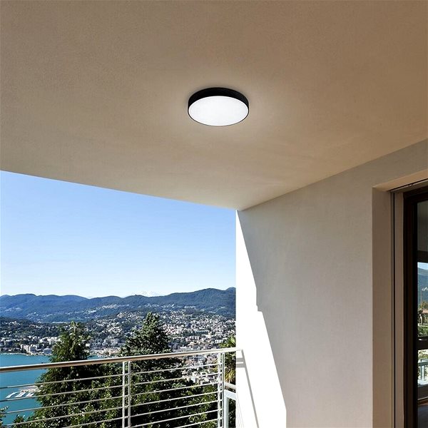 Ceiling Light Rabalux - LED Ceiling Light LED/18W/230V 3000-6000K IP44 Black Lifestyle