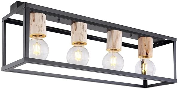 Ceiling Light Globo - Ceiling Light 4xE27/60W/230V Lateral view