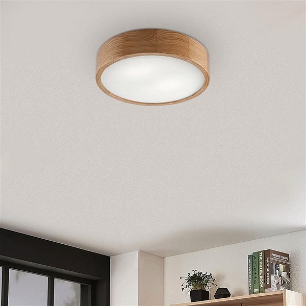 Ceiling Light Ceiling Light OAK 2xE27/60W/230V Oak 37cm Lifestyle