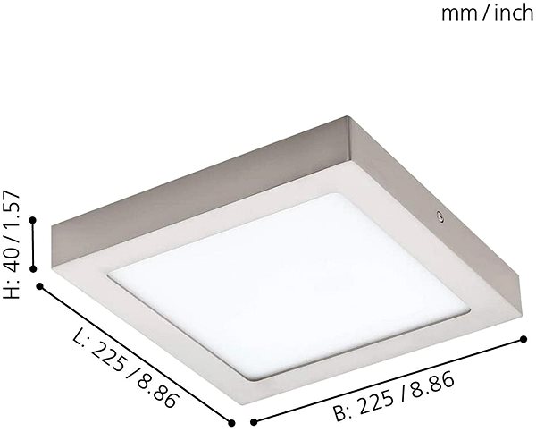 Ceiling Light Eglo - LED RGBW Dimmable Ceiling Light FUEVA-C LED/15,6W/230V Bluetooth Technical draft