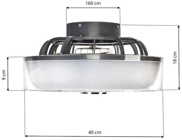 Ceiling Light LED Dimmable Ceiling Light with Fan LED/45W/230V + DO Technical draft