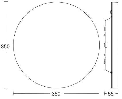 Ceiling Light Steinel 057077 - LED Ceiling Light with Sensor RS PRO LED/16W/230V IP40 4000K Technical draft