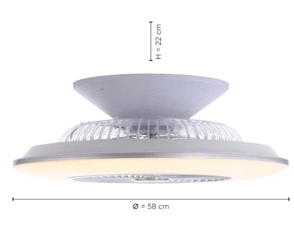 Ceiling Light Leuchten Direkt 14445-55 - LED Ceiling Light with Fan LEONARD LED/32W/230V + DO Technical draft
