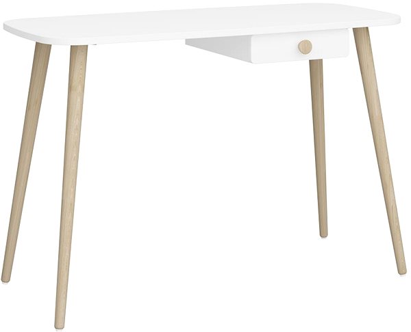 Písací stôl DANISH STYLE Adel 110 cm, biely ...