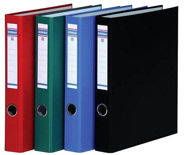 Dosszié DONAU dupla gyűrűs iratgyűjtő, A4, 4,5 cm, piros Jellemzők/technológia