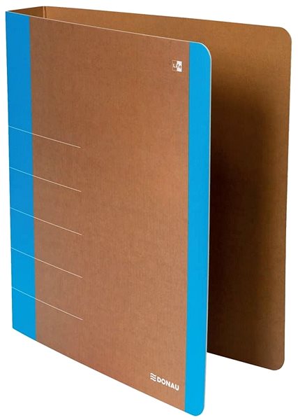 Šanón DONAU Life dvojkrúžkový, A4, 5 cm, neónový modrý Bočný pohľad