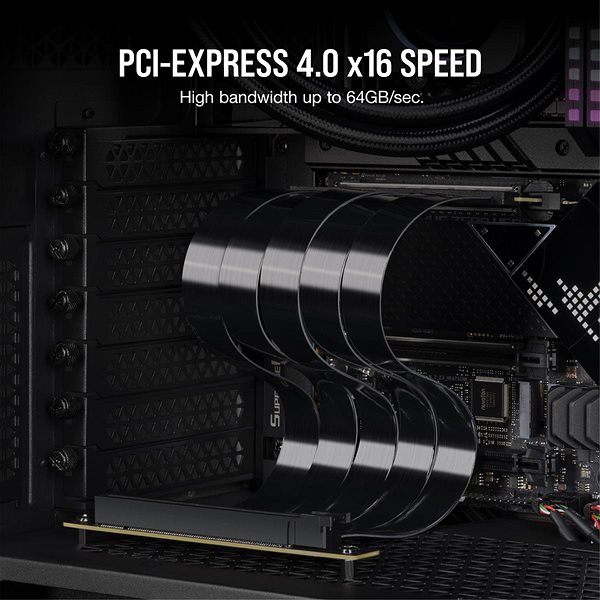 Adatkábel Corsair Premium PCIe 4.0 x16 Extension Cable 300mm ...