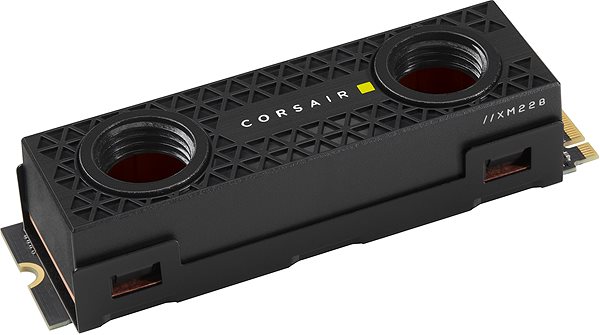 SSD-Festplatte Corsair MP600 PRO HydroX 2TB Seitlicher Anblick