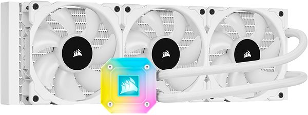 Water Cooling Corsair iCUE H150i Elite Capellix, White Lateral view