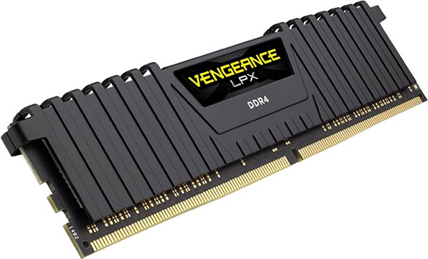 RAM Corsair 64GB KIT DDR4 3200MHz CL16 Vengeance LPX black Lateral view