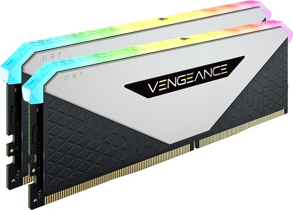 RAM Corsair 64GB KIT DDR4 3200MHz CL16 Vengeance RGB RT, White Lateral view