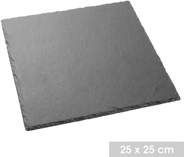 Serving board DOCHTMANN Slate serving board for serving food, square 25 × 25 cm .