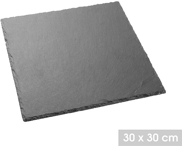 Serving board DOCHTMANN Slate serving board for serving food, square 30 × 30 cm .