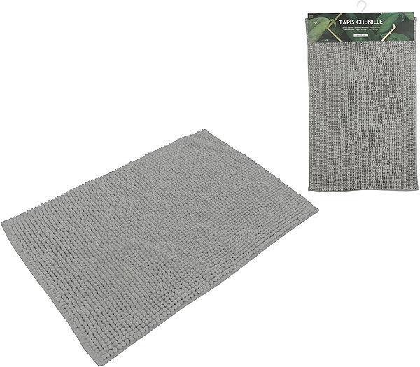 Fürdőszobai szőnyeg DOCHTMANN 50 × 80 cm, téglalap, világosszürke ...